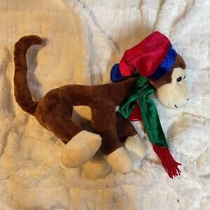 Winter‎ Christmas Holiday Formable Monkey Scarf and Beanie Legs Adjust